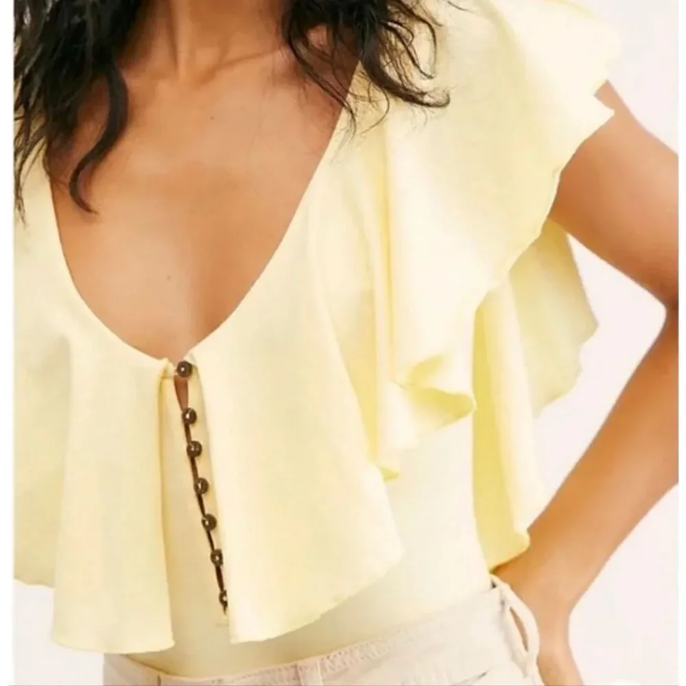 Free People Solid Matilda Bodysuit size L